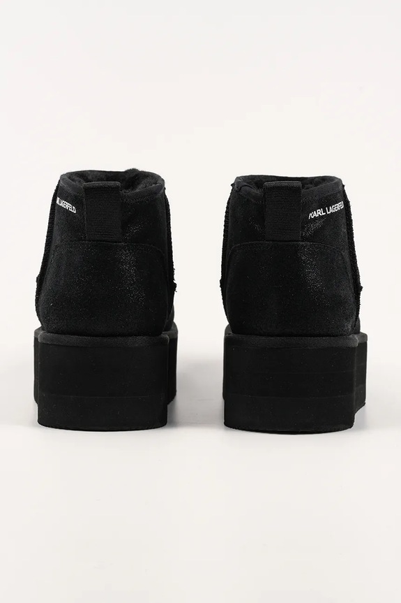 Încălțăminte Karl Lagerfeld cizme de zapada din piele întoarsă THERMO KL48523.5S0 negru