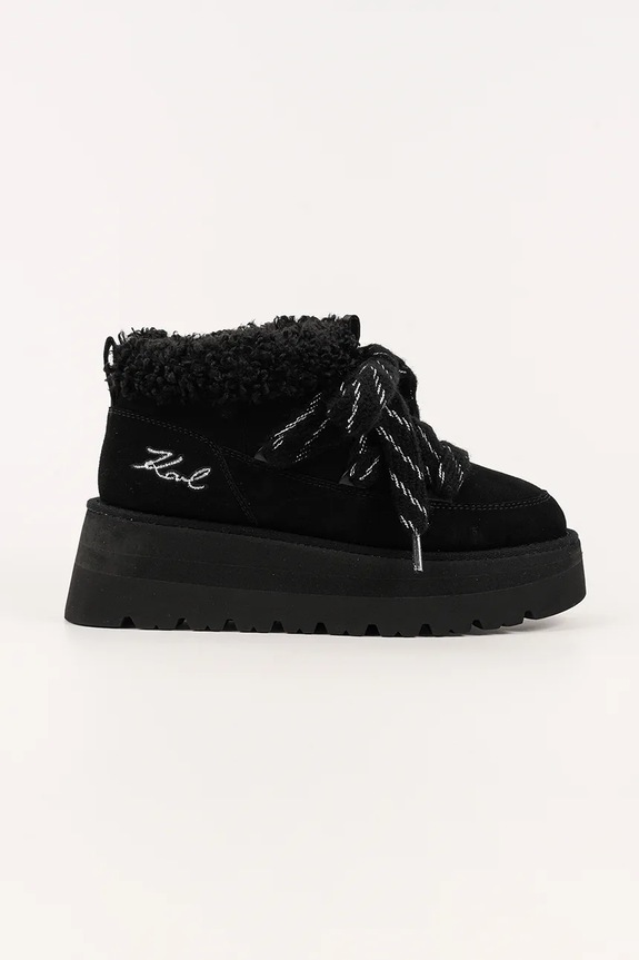 Karl Lagerfeld śniegowce SKYLAR tekstylny czarny KL48632.500