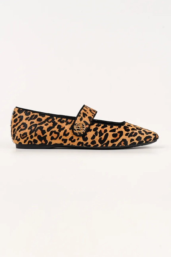 Karl Lagerfeld baleriny skórzane KONNIE brązowy KL40183A.020