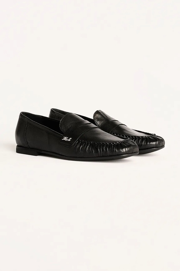 Semišové mokasíny Karl Lagerfeld ELEIA Loafer KL41121.000 černá AW25
