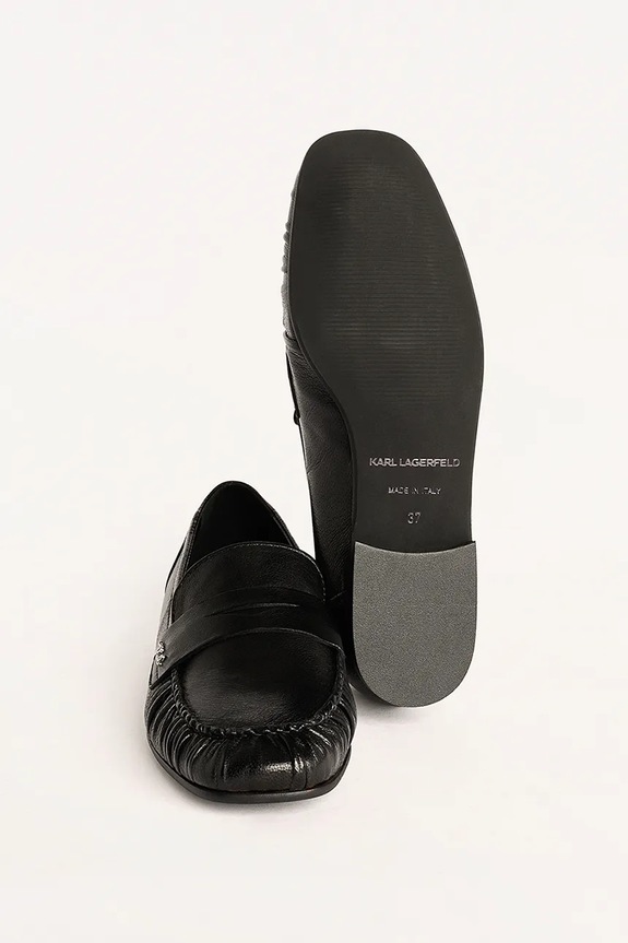 Semišové mokasíny Karl Lagerfeld ELEIA Loafer KL41121.000 černá