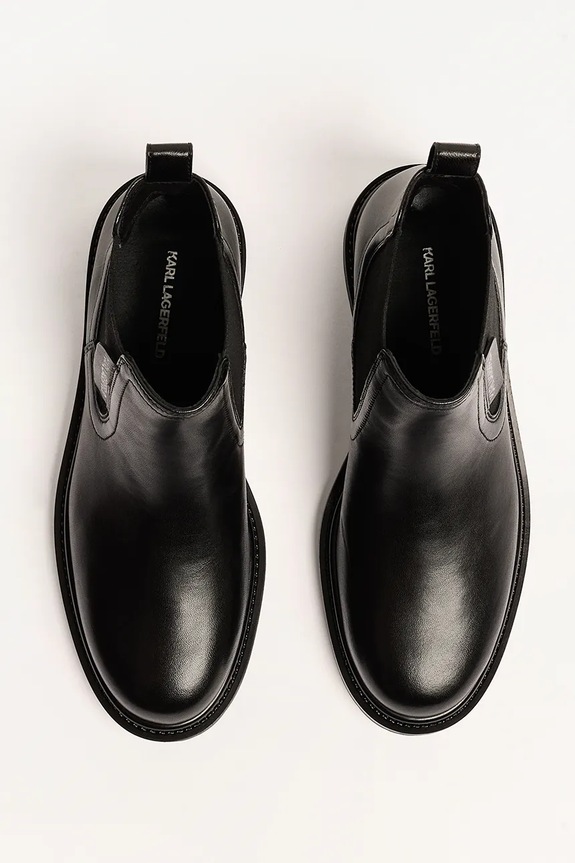 Karl Lagerfeld botki skórzane BINKY czarny KL47545.000