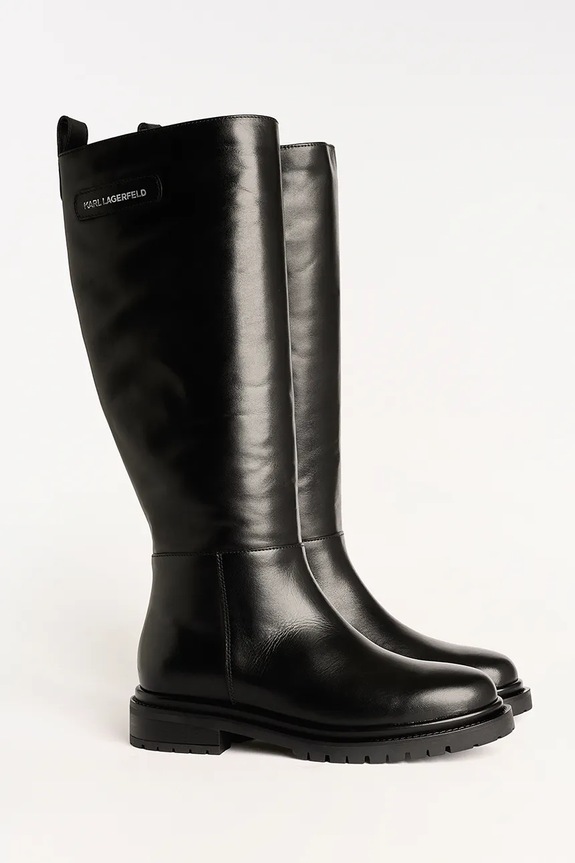 Kožené čižmy Karl Lagerfeld BINKY KL47595.000 čierna AW25