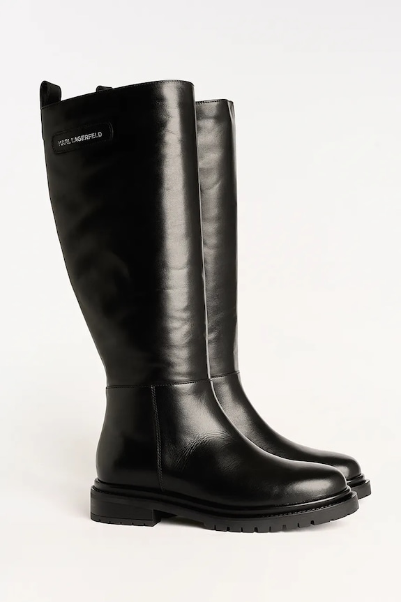 Kožené čižmy Karl Lagerfeld BINKY KL47595.000 čierna AW25