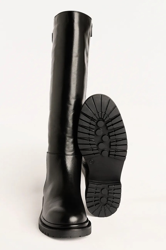 Kožené čižmy Karl Lagerfeld BINKY KL47595.000 čierna