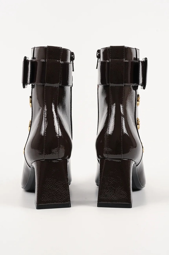 Παπούτσια Δερμάτινες μπότες Karl Lagerfeld BEATA KL31455A.144 καφέ