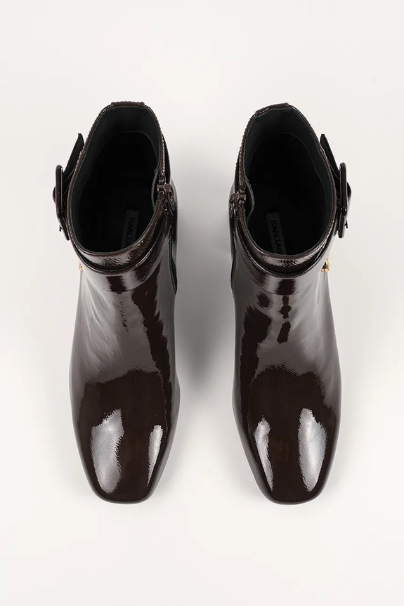 Δερμάτινες μπότες Karl Lagerfeld BEATA καφέ KL31455A.144