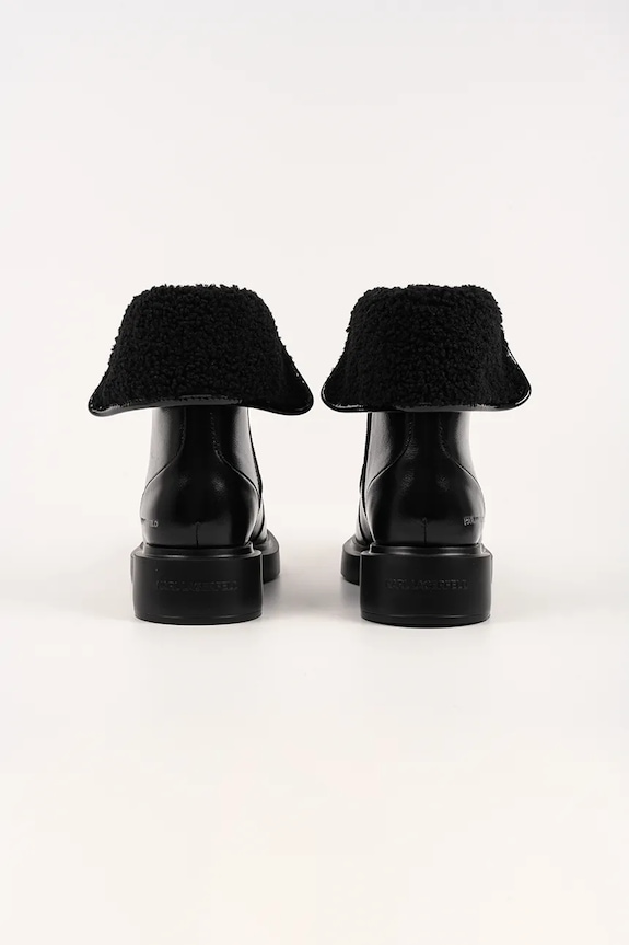 Obuv Kožené členkové topánky Karl Lagerfeld MACIE KL41255.100 čierna