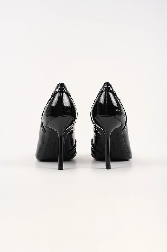 Obuwie Karl Lagerfeld szpilki skórzane SARABANDE KL30927.00S czarny