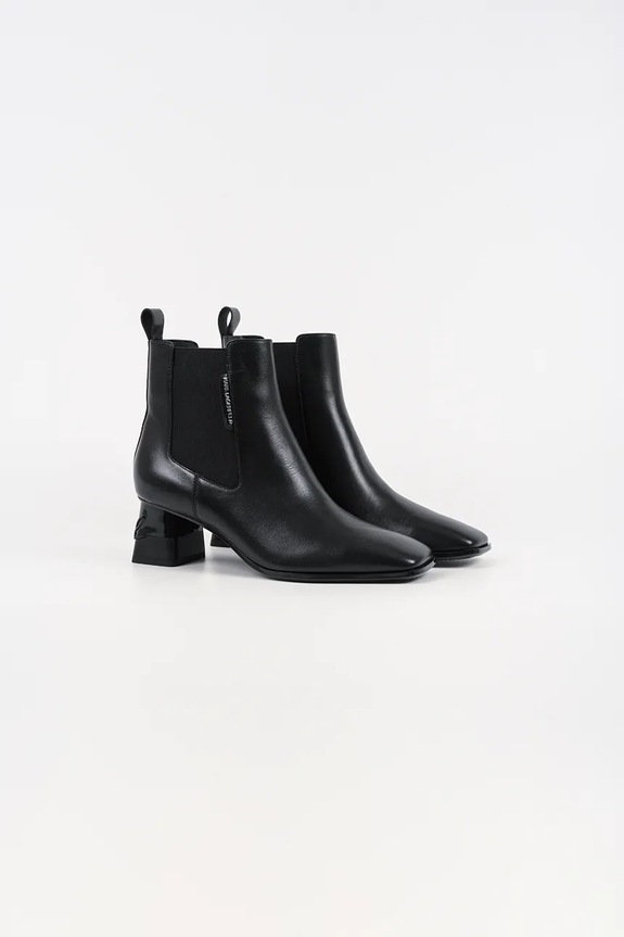 Kožené členkové topánky Karl Lagerfeld KAYLA KL35440.000 čierna NC25
