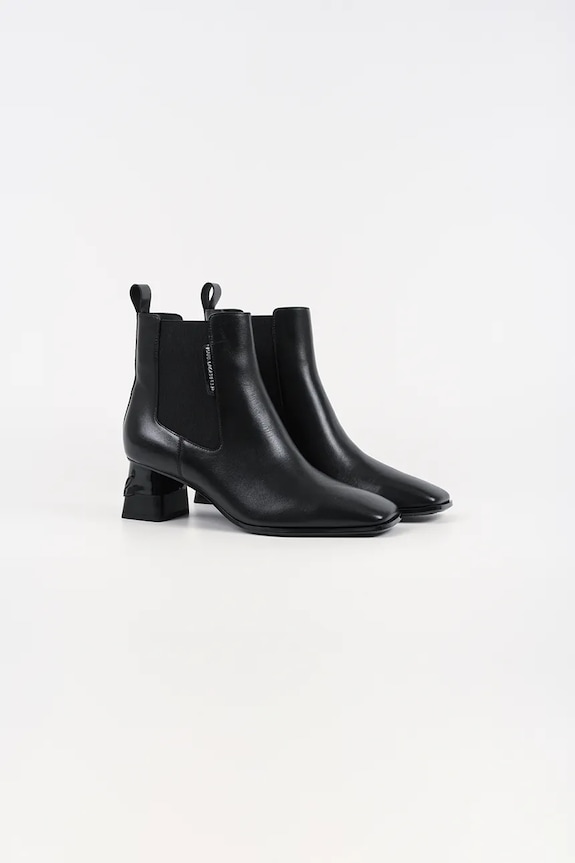 Kožené členkové topánky Karl Lagerfeld KAYLA KL35440.000 čierna NC25