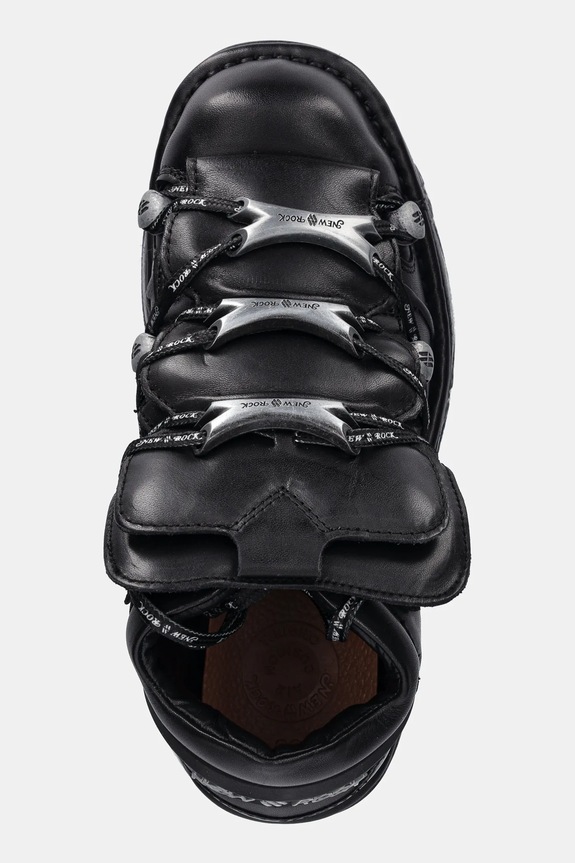 New Rock sneakers in pelle ITALI NEGRO, NOMADA NEGRO, NEPTUNO / SPACE nero M.106.C174