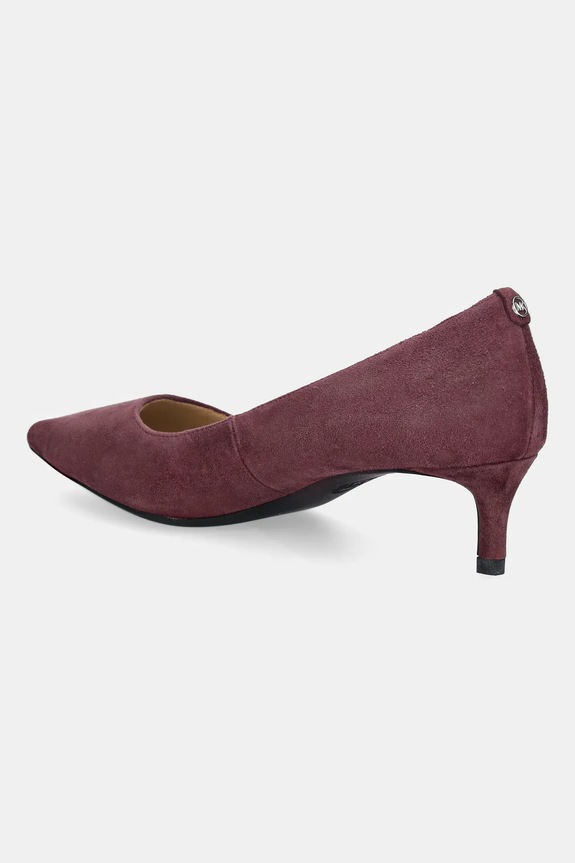 Încălțăminte MICHAEL Michael Kors tocuri din piele întoarsă Alina 40R3ALMP1S.610 burgundia