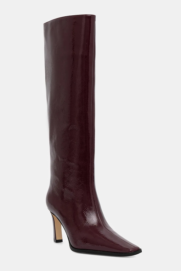 Kožené čižmy MICHAEL Michael Kors Darrah nezateplené burgundské 40F5DRMB5A.610