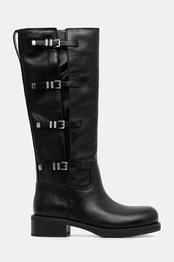 Шкіряні чоботи MICHAEL Michael Kors Darrington 40F5DTFB6L.001 чорний AW25