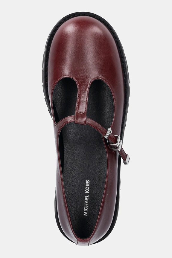 Kožené poltopánky MICHAEL Michael Kors Darrington burgundské 40F5DTFP4L.610