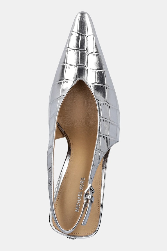 Kožené lodičky MICHAEL Michael Kors Electra strieborná 40F5ELHP1M.040