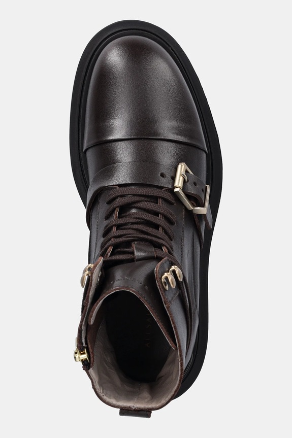 AllSaints bőr bakancs ASTRID BOOT barna W029FC.BRN