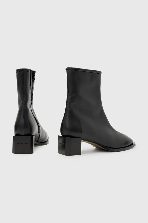 Obuwie AllSaints botki skórzane Avril Boot W013FC czarny