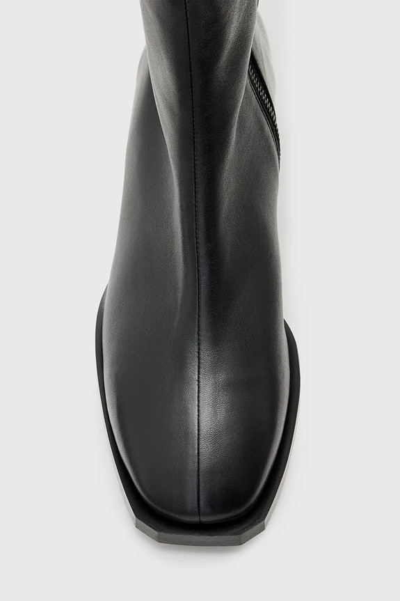 AllSaints botki skórzane Avril Boot W013FC czarny