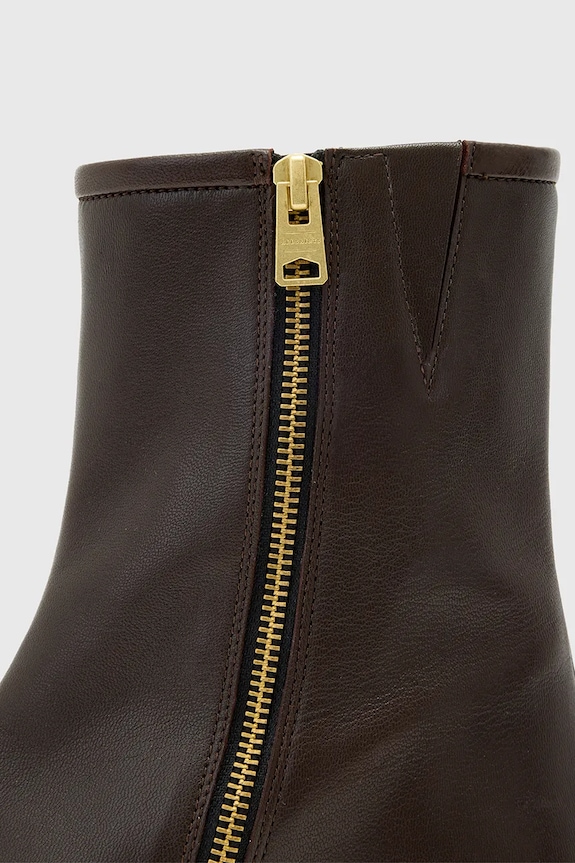 Δερμάτινες μπότες AllSaints AVRIL BOOT καφέ W096FC