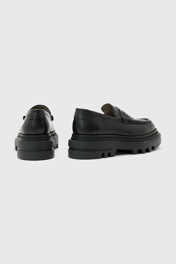 Încălțăminte AllSaints mocasini de piele Beth Lthr Loafer W059FD negru