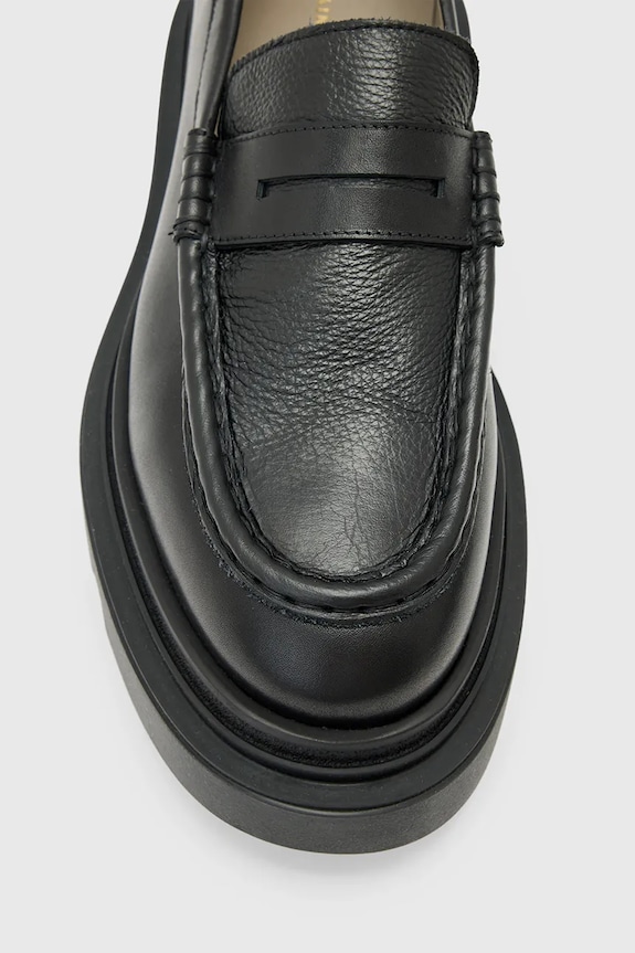 AllSaints mocasini de piele Beth Lthr Loafer W059FD negru