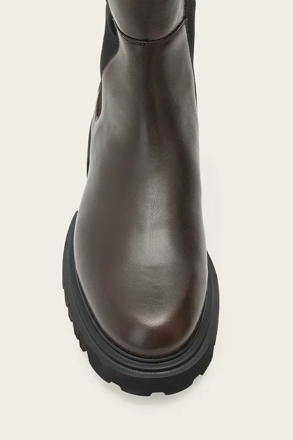 Δερμάτινες μπότες AllSaints MAEVE BOOT W098FB.BRN καφέ