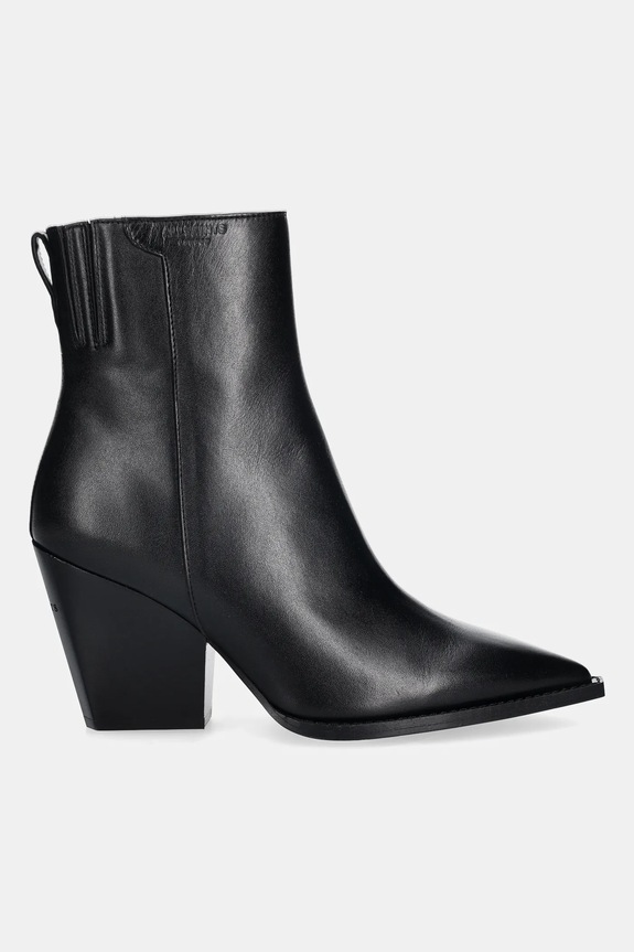 AllSaints cizme de piele Rizzo Boot W025FD negru AW25