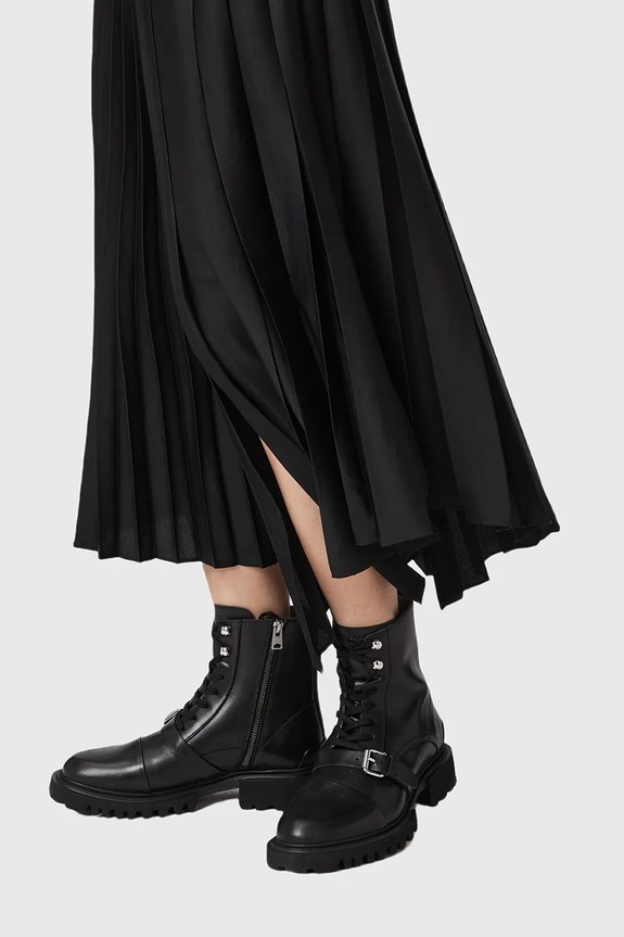 Δερμάτινα workers AllSaints TORI BOOT W119FB.BLK