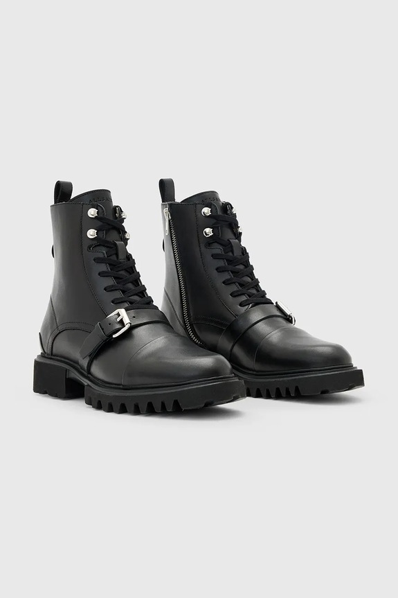Δερμάτινα workers AllSaints TORI BOOT W119FB.BLK μαύρο AW25