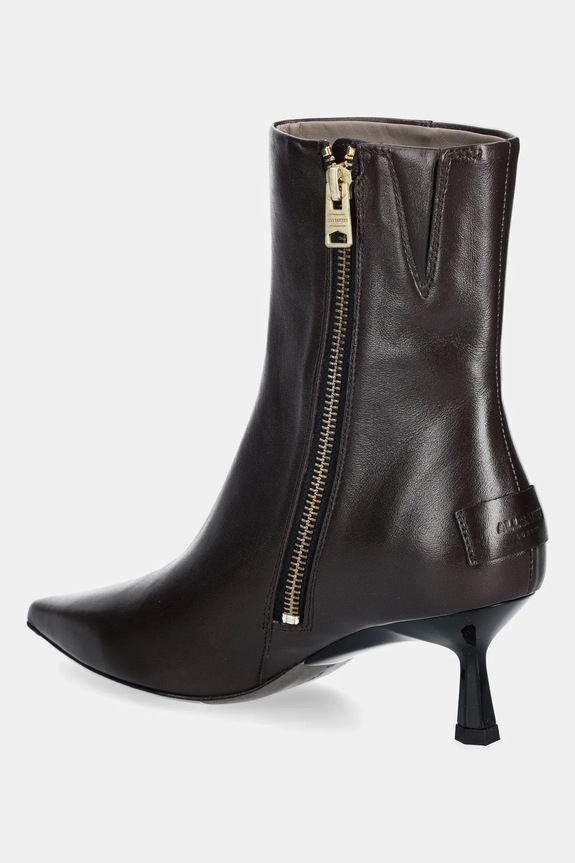 Scarpe AllSaints stivaletti alla caviglia in pelle VIVIAN BOOT W008FD marrone
