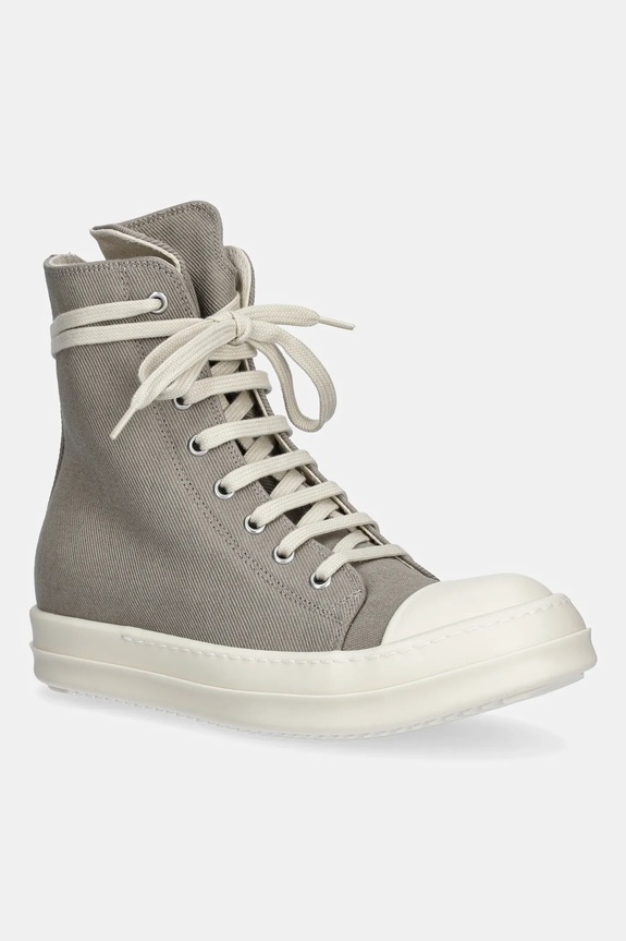 Rick Owens DRKSHDW scarpe da ginnastica Sneaks finta pelle fiore beige DS02E7800.DO