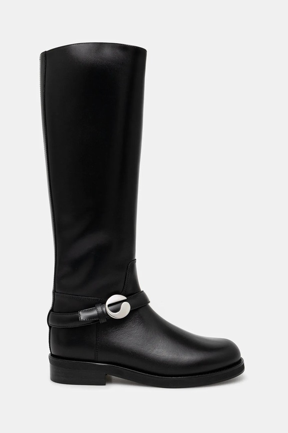 Coperni stivali in pelle Belt Cavalier COPSH85F6058 nero AW25