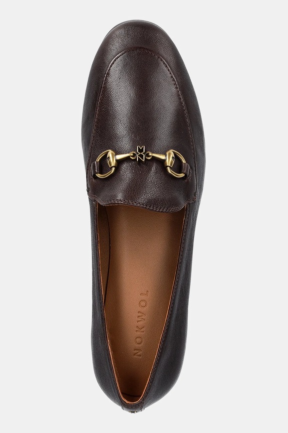 Δερμάτινα μοκασίνια Nokwol Gale καφέ Gale.Brown.Leather