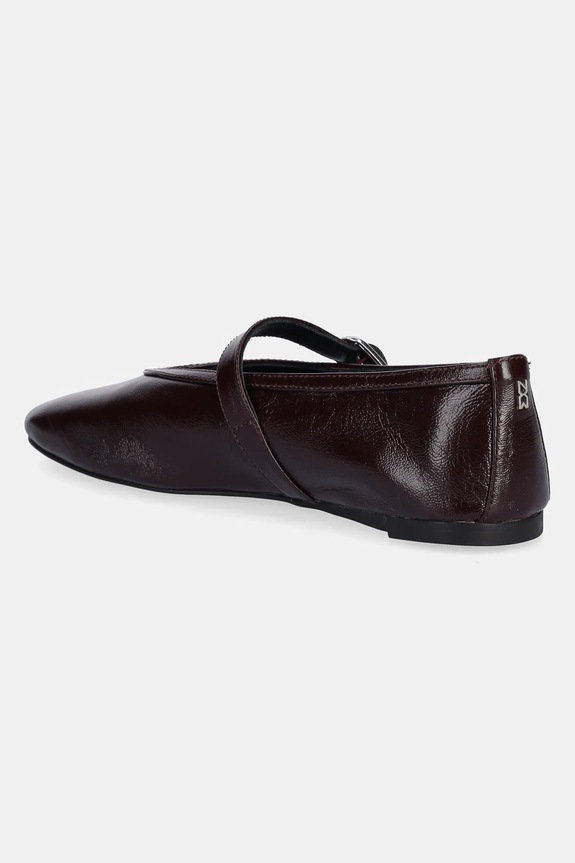 Cipők Nokwol bőr balerina cipő Lova Lova.Plum.Crinkle burgundia