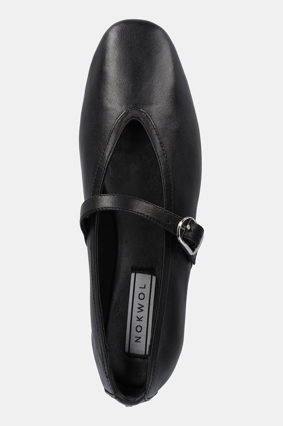 Δερμάτινες μπαλαρίνες Nokwol Lova μαύρο Lova.Black.Leather