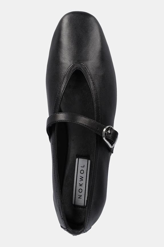Δερμάτινες μπαλαρίνες Nokwol Lova μαύρο Lova.Black.Leather