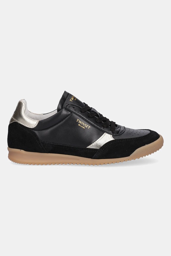 Twinset sneakers in pelle 252TGT022.00006 nero AW25