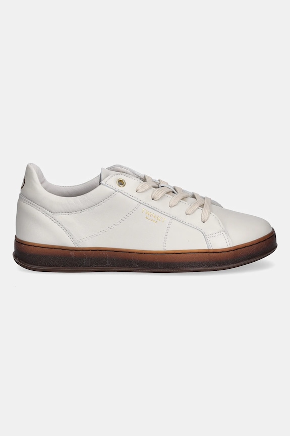 Twinset sneakers in pelle 252TGT024.12227 beige AW25