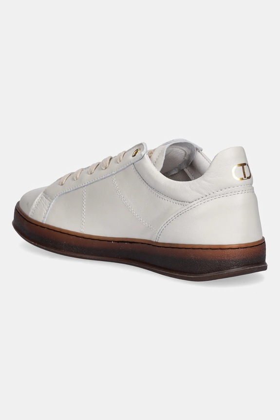 Scarpe Twinset sneakers in pelle 252TGT024.12227 beige