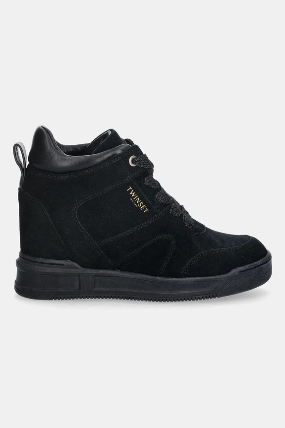 Twinset sneakers din piele intoarsă 252TGT016.00006 negru AW25