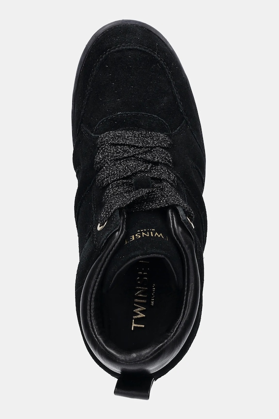 Twinset sneakers din piele intoarsă negru 252TGT016.00006