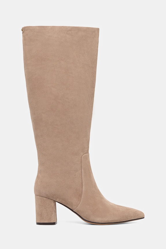 Semišové čižmy Twinset 252TGT162.11195 béžová AW25