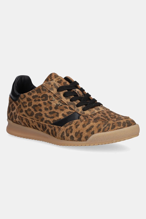 Twinset sneakers in camoscio flat beige 252TGT020.12618