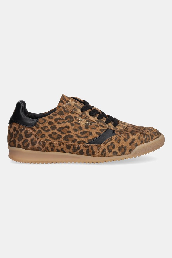 Twinset sneakers in camoscio 252TGT020.12618 beige AW25