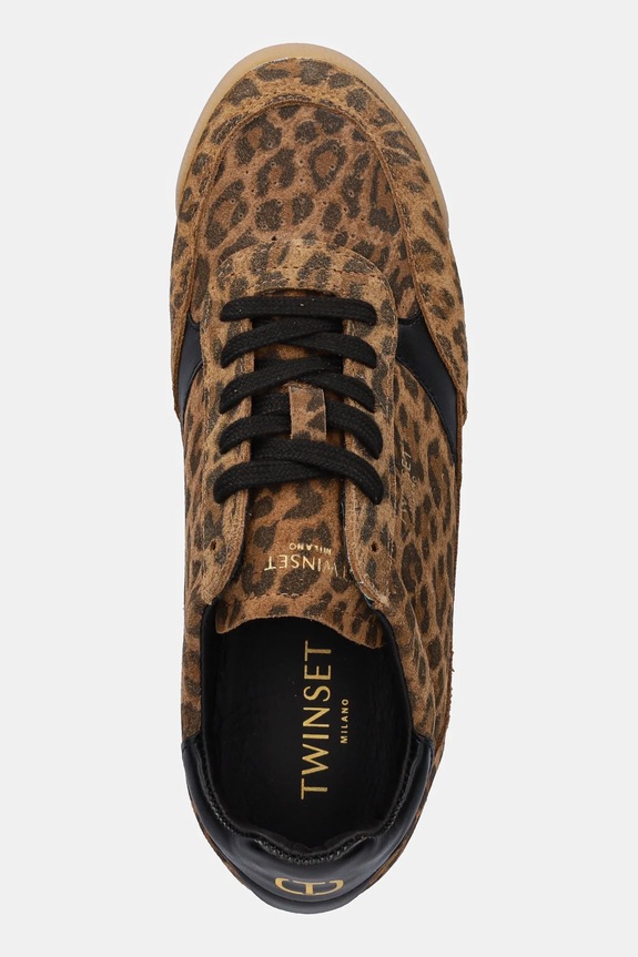 Twinset sneakers in camoscio beige 252TGT020.12618