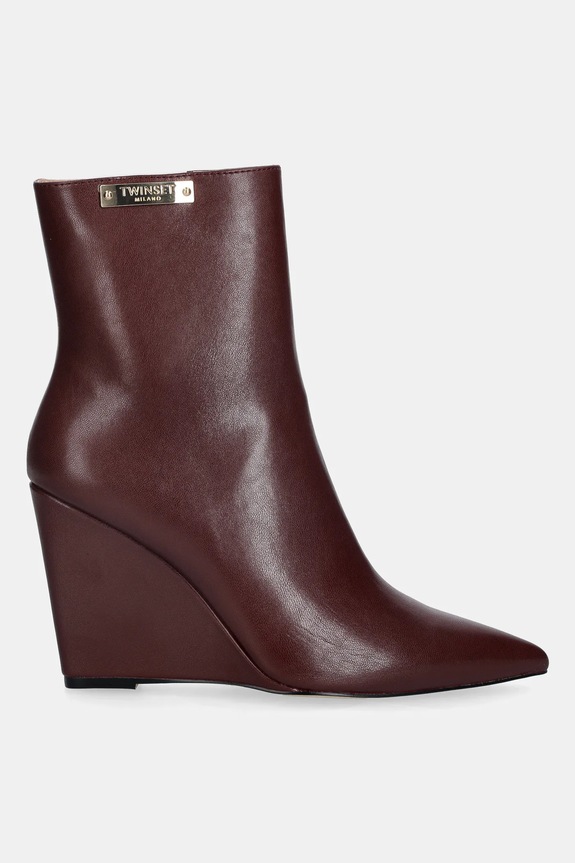 Členkové topánky Twinset 252TGT212.00020 burgundské AW25