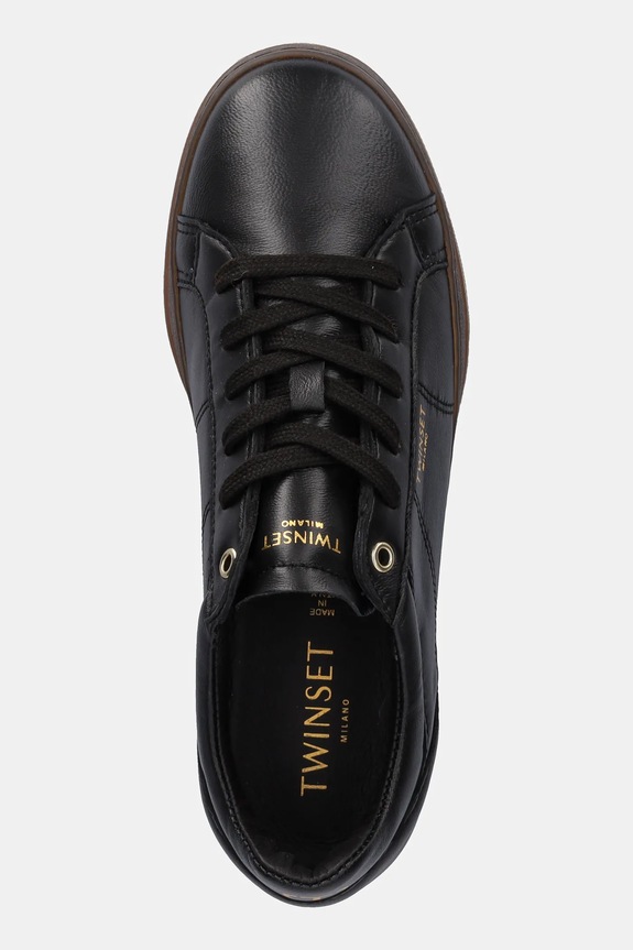Twinset sneakers in pelle nero 252TGT024.00006