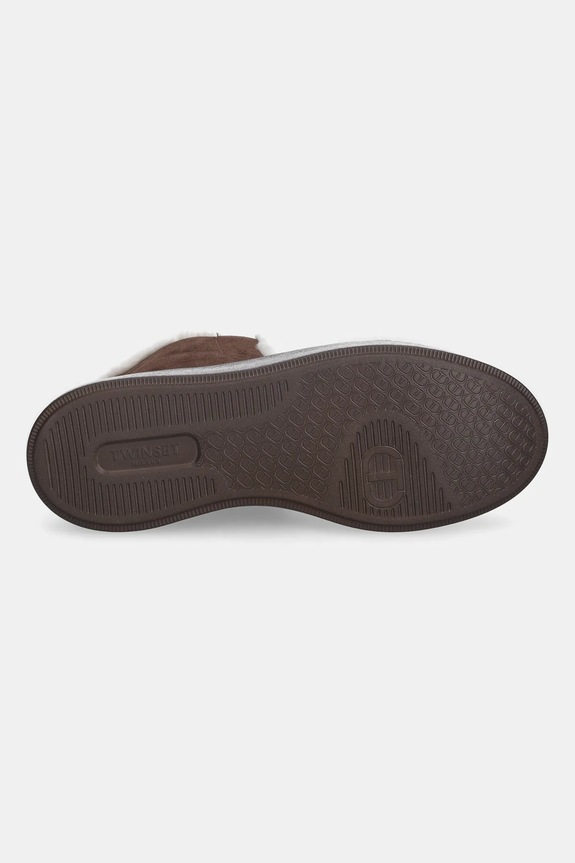 Twinset botki zamszowe 252TGT01C.00203 brązowy